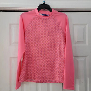 Cabana Life Rash Guard - UPF 50+, Long Sleeve For Women's Coral Tide Size Large